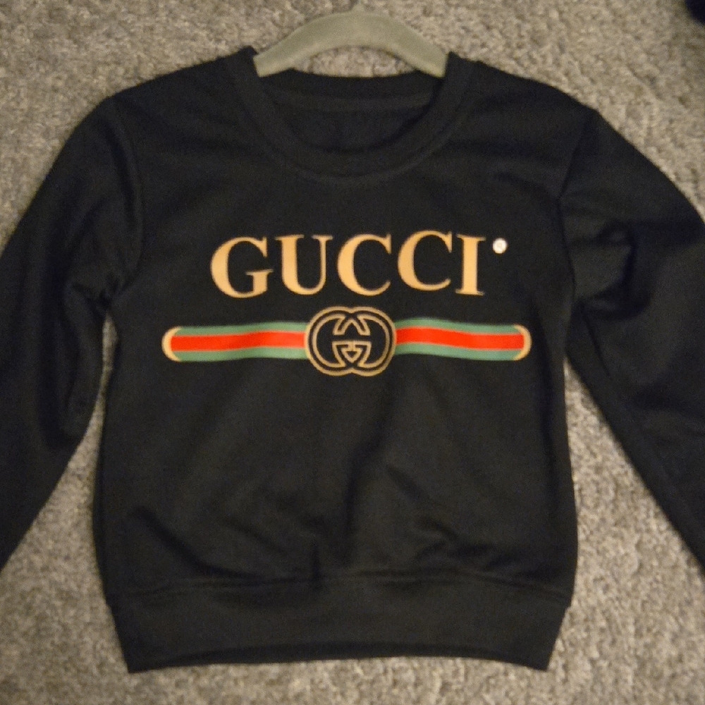 4T Boys Black Crew Neck Pullover Sweatshirt - Picture 1 of 7